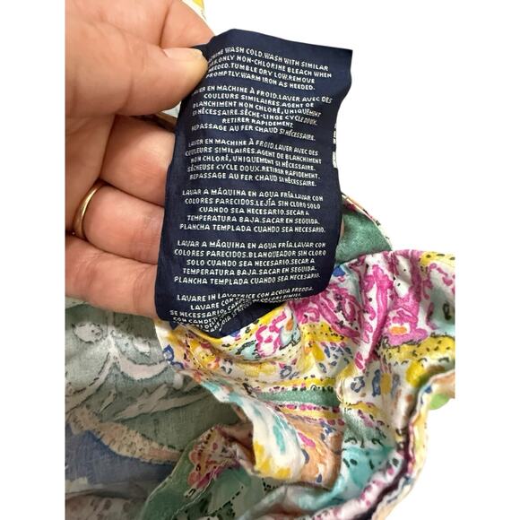 Ralph Lauren Paisley Floral Pillow Euro Sham 100% Cotton Multicolor - Picture 4 of 6